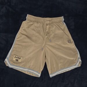 NBA Youth/Teen Classic Basketball Shorts Tan Mesh Knee Length Small 26" Waist